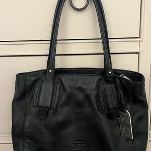 Ralph Lauren soft Black Leather Tote Bag